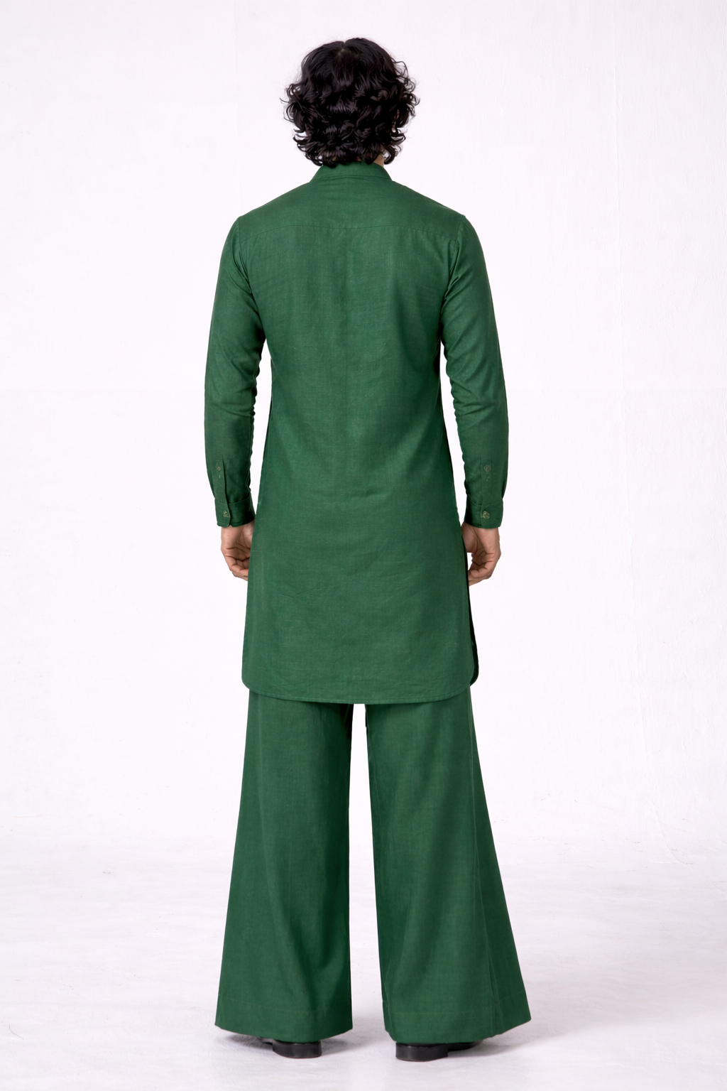SAAGVAN LINEN MEN'S LONG KURTA SET