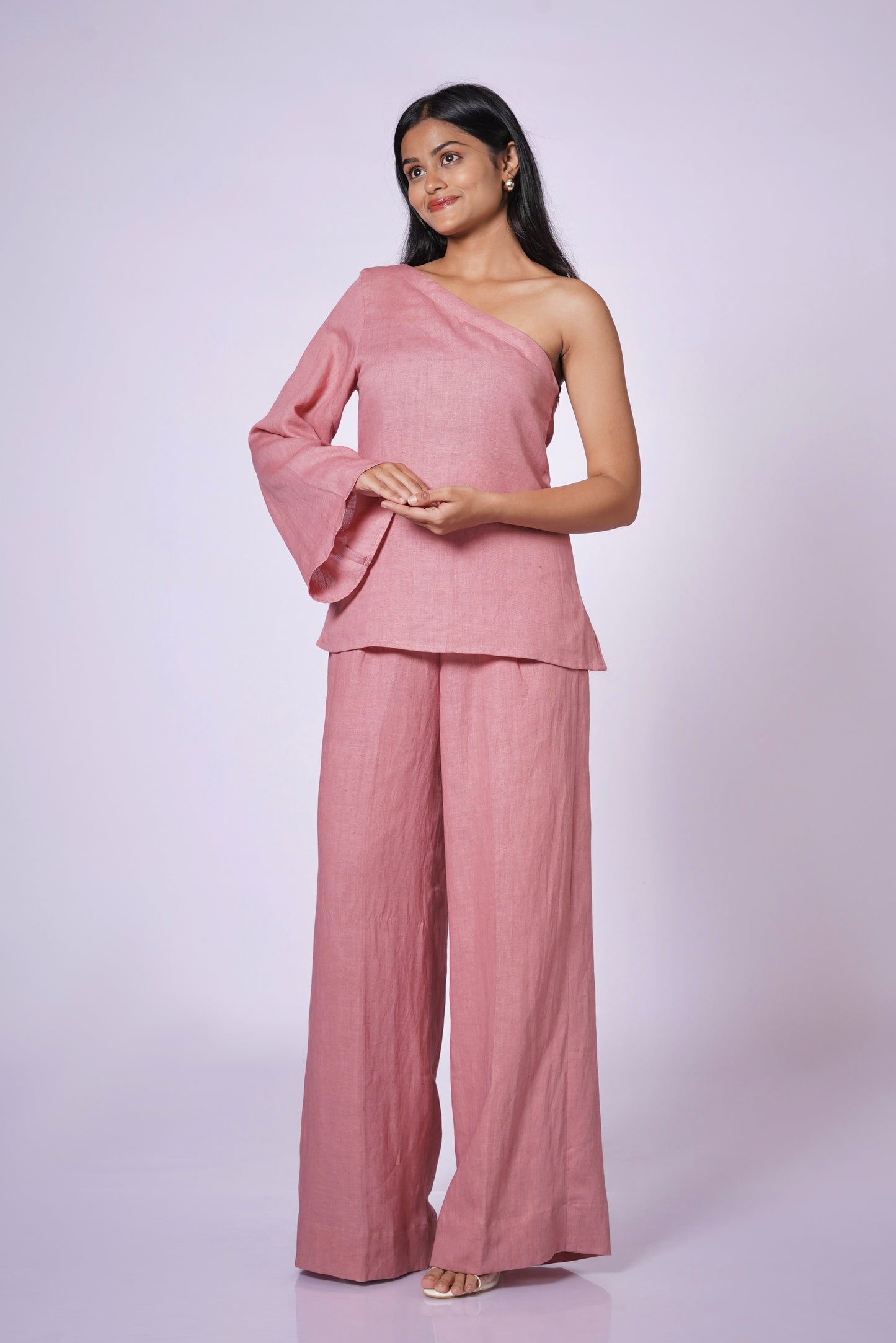 ROZMAY ONE SHOULDER LINEN SET