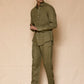 Olive Green Linen Pants for Men