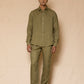 Olive Green Linen Pants for Men