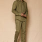 Olive Green Men's Linen Co-ord set