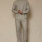 Ash Grey Men's Linen Chinese Collar Shirt