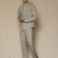 Ash Grey Linen Pants for Men
