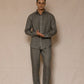 Steel Grey Linen Pants for Men