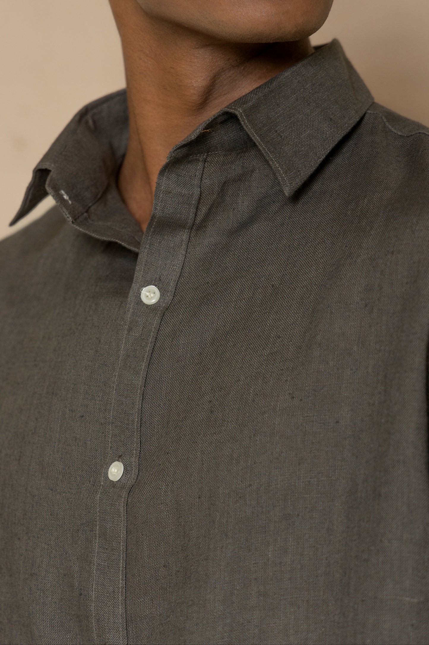 Steel Grey Men's Linen Co-ord set