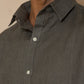 Steel Grey Men's Linen Regular Collar Shirt