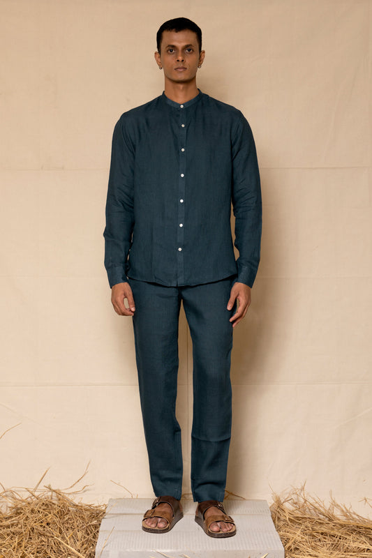 Indigo Men's Linen Co-ord Set