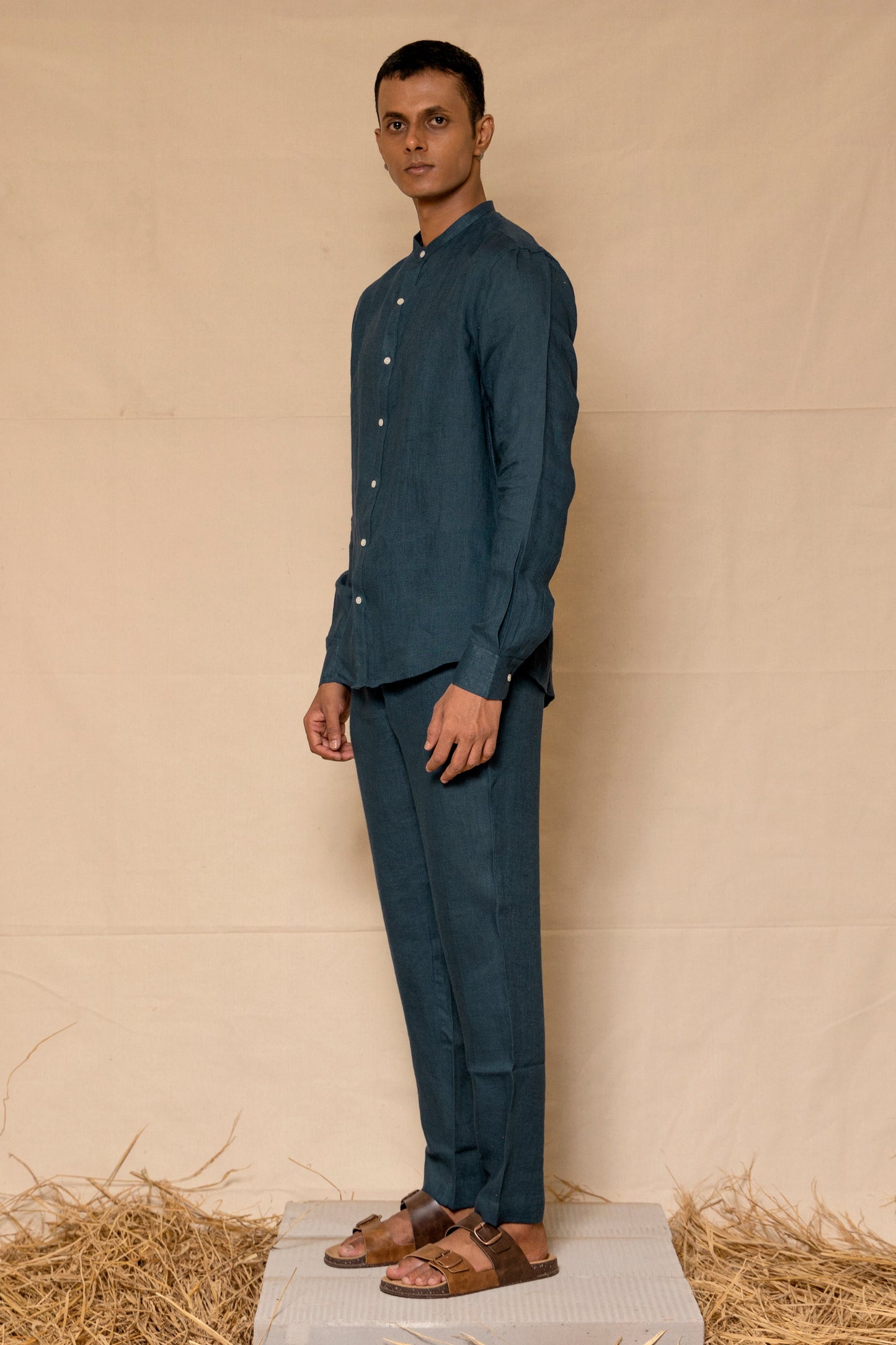 Indigo Men's Linen Co-ord Set
