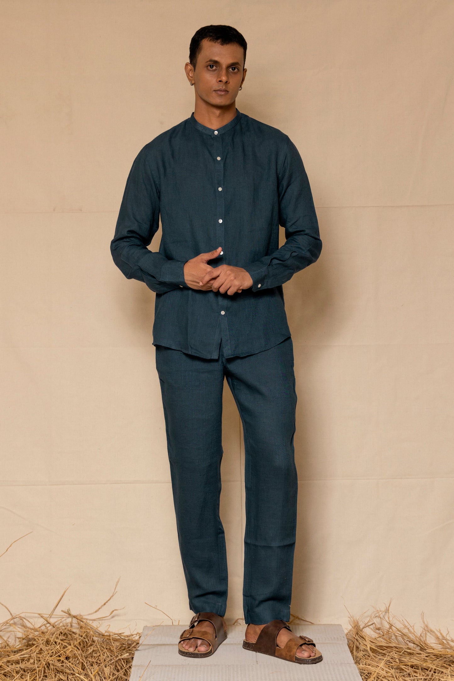 Indigo Men's Linen Co-ord Set