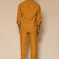 Mustard Men's Linen Co-ord Set