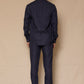 Navy Blue Men's Linen Co-ord Set