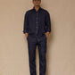 Navy Blue Linen Pants for Men
