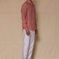 Burnt Rose Men's Linen Regular Collar Shirt
