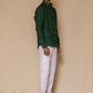 Alpine Green Men's Linen Regular Collar Shirt