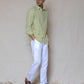 Willow Green Men's Linen Regular Collar Shirt