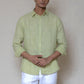Willow Green Men's Linen Regular Collar Shirt