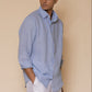 Sky Blue Men's Linen Regular Collar Shirt
