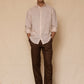 Off White Men's Linen Regular Collar Shirt