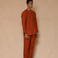 Rust Linen Pants for Men
