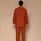 Rust Linen Pants for Men