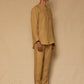 Ochre Linen Men's Short Kurta Set