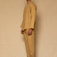 Ochre Linen Men's Short Kurta Set
