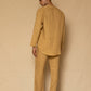Ochre Linen Men's Short Kurta Set