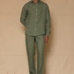 Sage Green Men's Linen Co-ord set