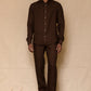 Chocolate Brown Men's Linen Co-ord set