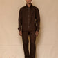 Chocolate Brown Linen Pants for Men