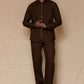 Chocolate Brown Men's Linen Co-ord set
