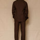 Chocolate Brown Men's Linen Co-ord set