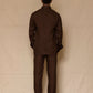 Chocolate Brown Linen Pants for Men