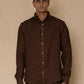 Chocolate Brown Men's Linen Co-ord set