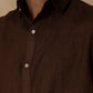 Chocolate Brown Men's Linen Co-ord set