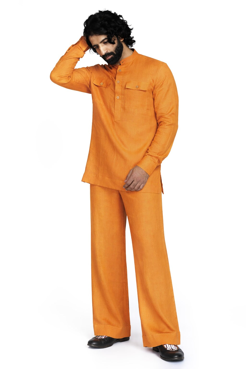 RAJTIMA LINEN MEN'S KURTA SET