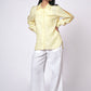 SUNSHINE YELLOW LINEN SHIRT WITH SATIN DETAILING