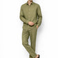 Olive Green Linen Pants for Men