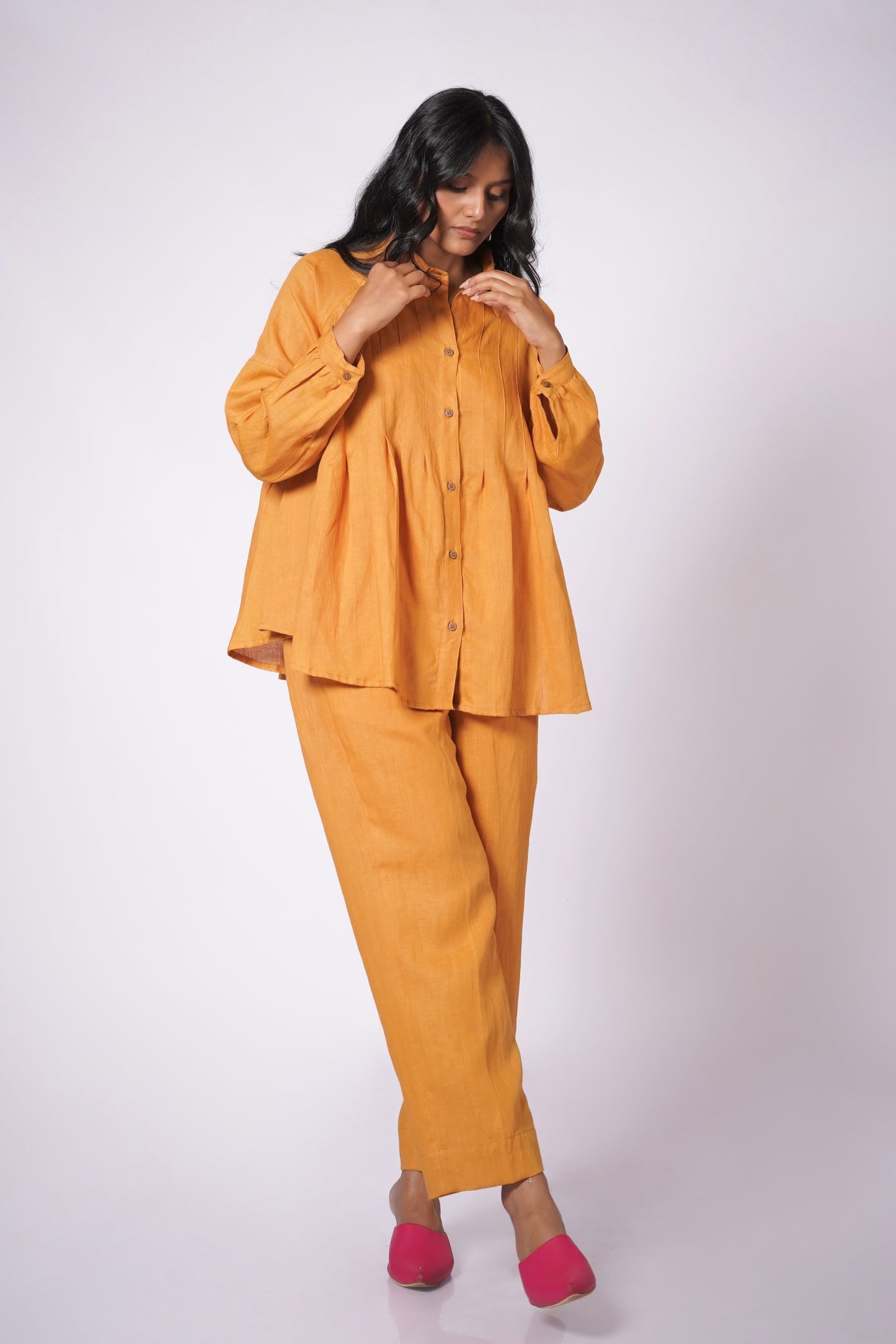 SARSON LINEN SHIRT SET