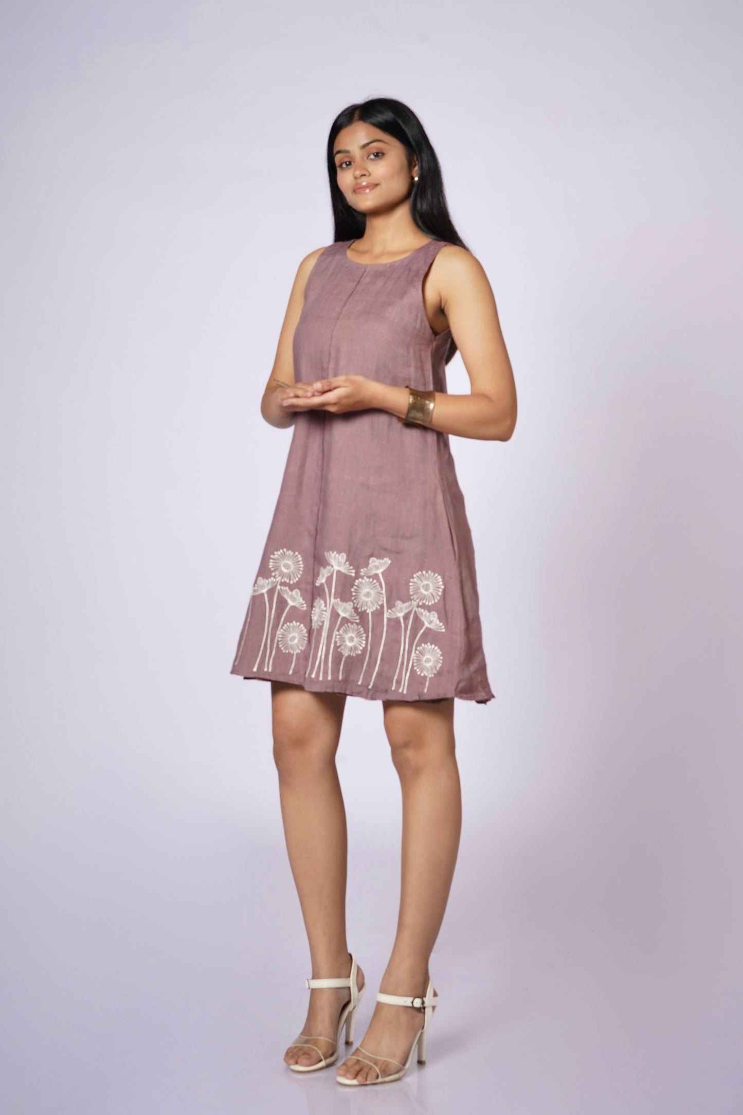 LAVANYA A-LINE LINEN DRESS