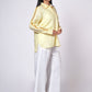 SUNSHINE YELLOW LINEN SHIRT WITH SATIN DETAILING