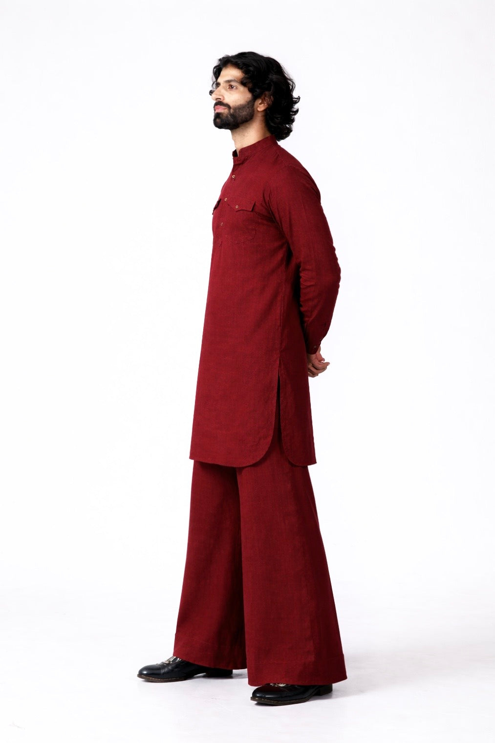 SHAHIBIND LINEN MEN'S LONG KURTA SET