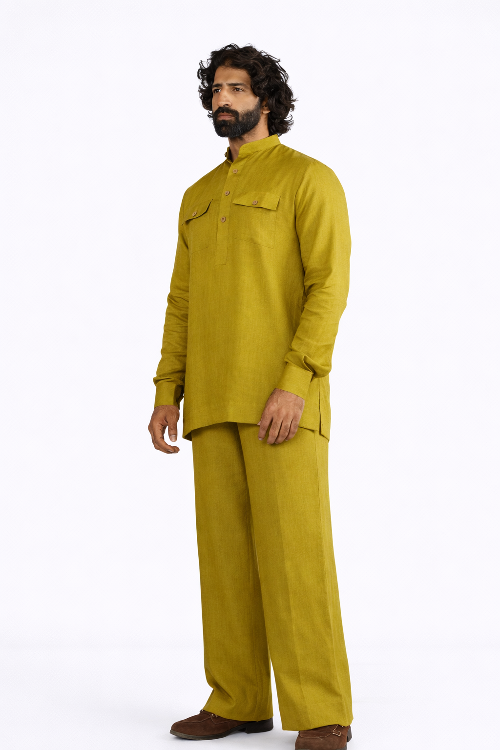 PIYARI LINEN MEN'S KURTA SET
