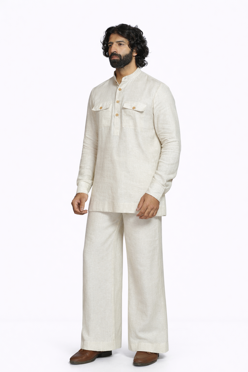 DHRITRI LINEN MEN'S KURTA SET