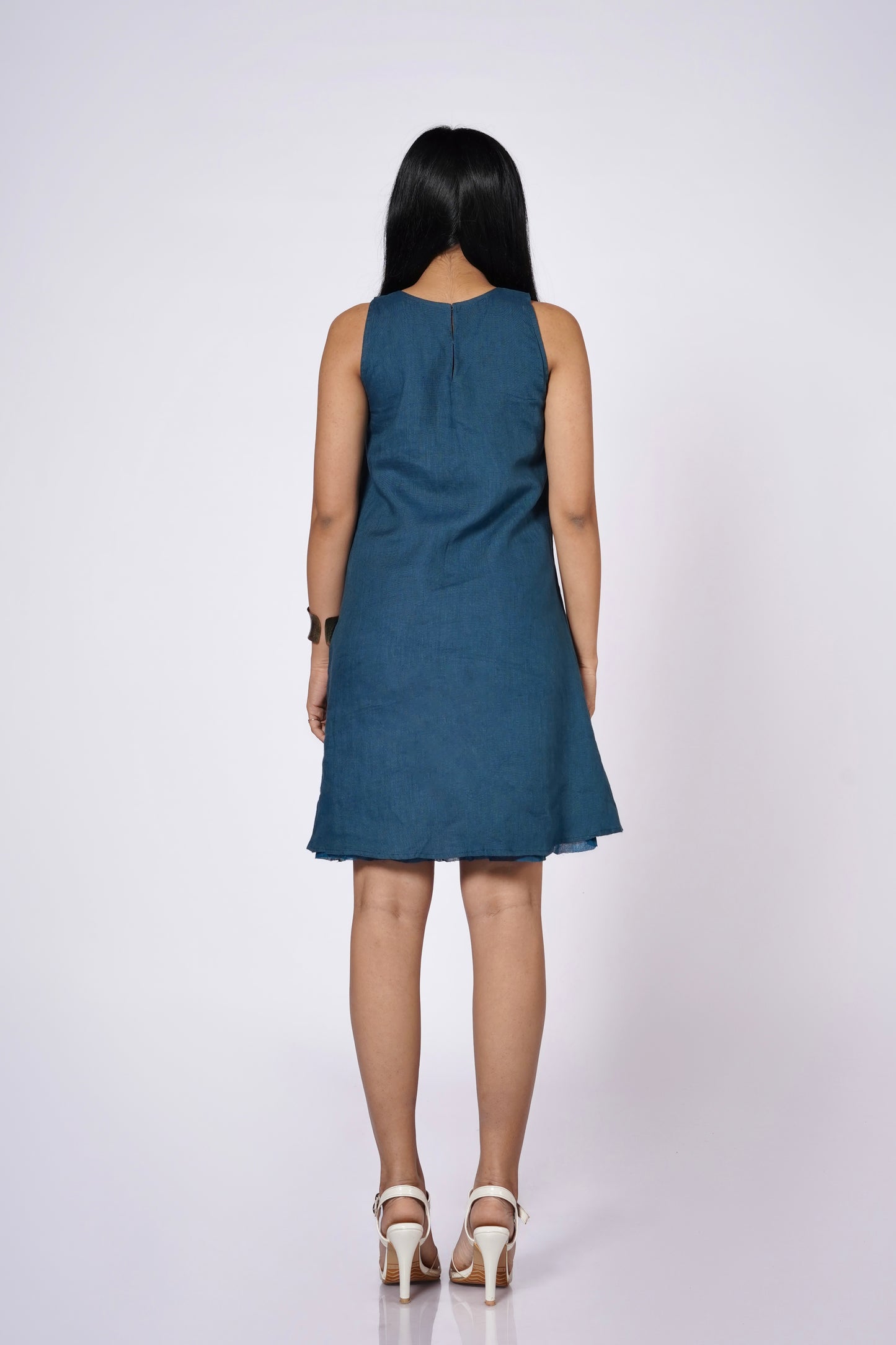 NEELHAR A-LINE LINEN DRESS