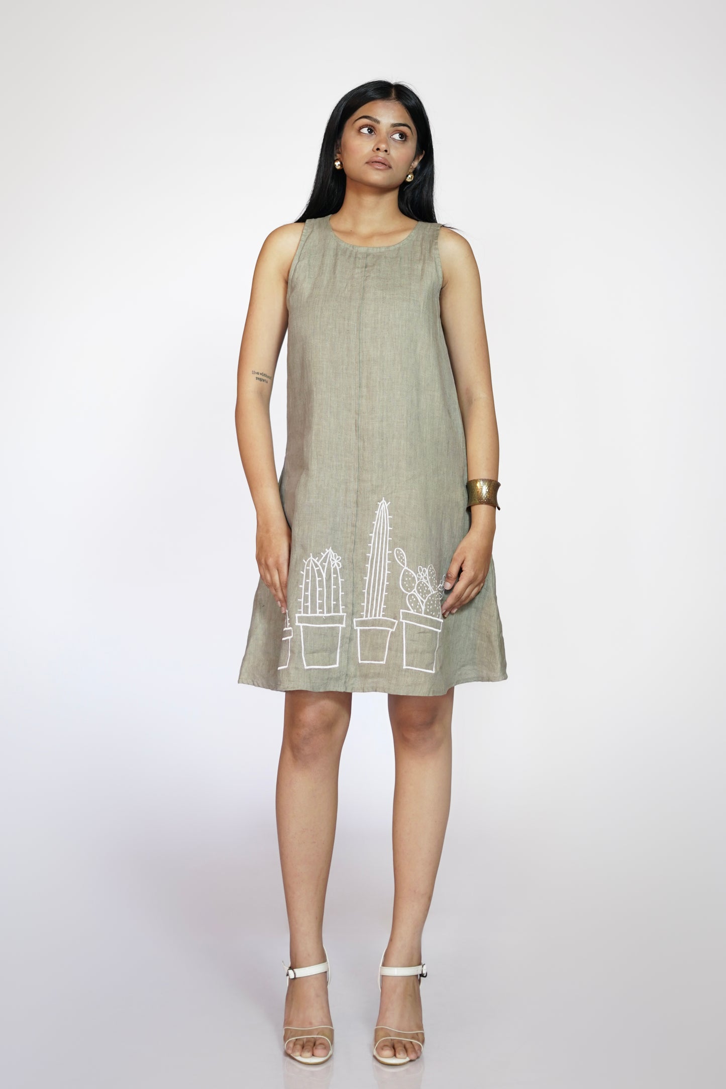 PALASH A-LINE LINEN DRESS