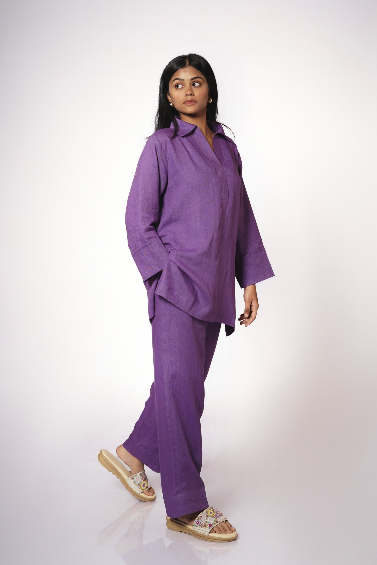 JAMUNI LINEN KURTA SET