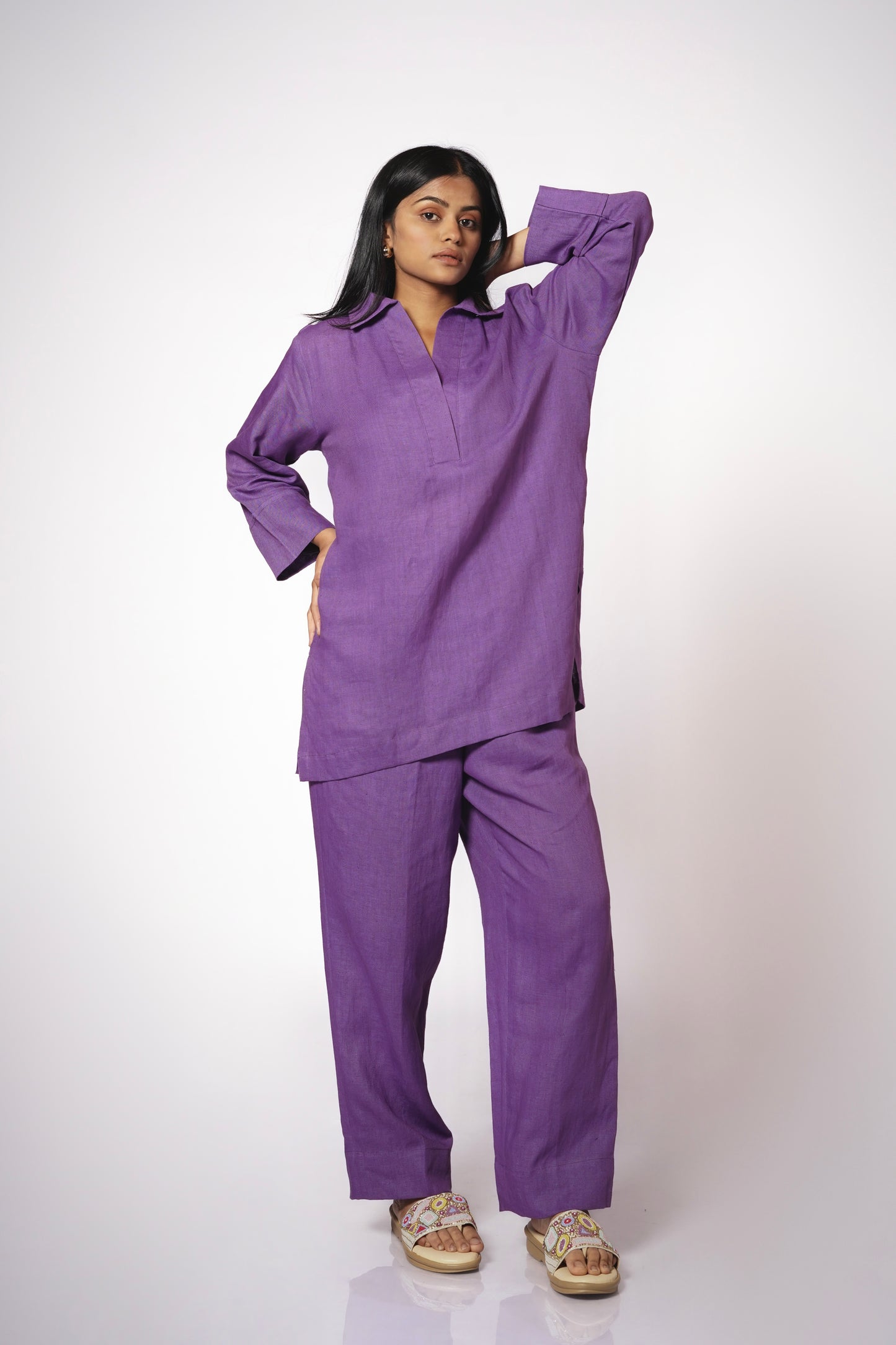 JAMUNI LINEN KURTA SET