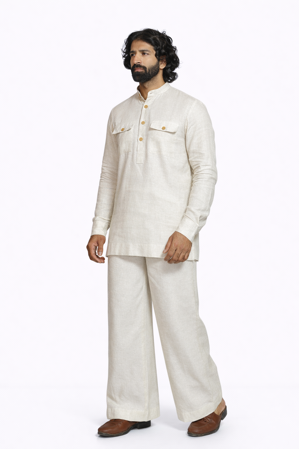 DHRITRI LINEN MEN'S KURTA SET