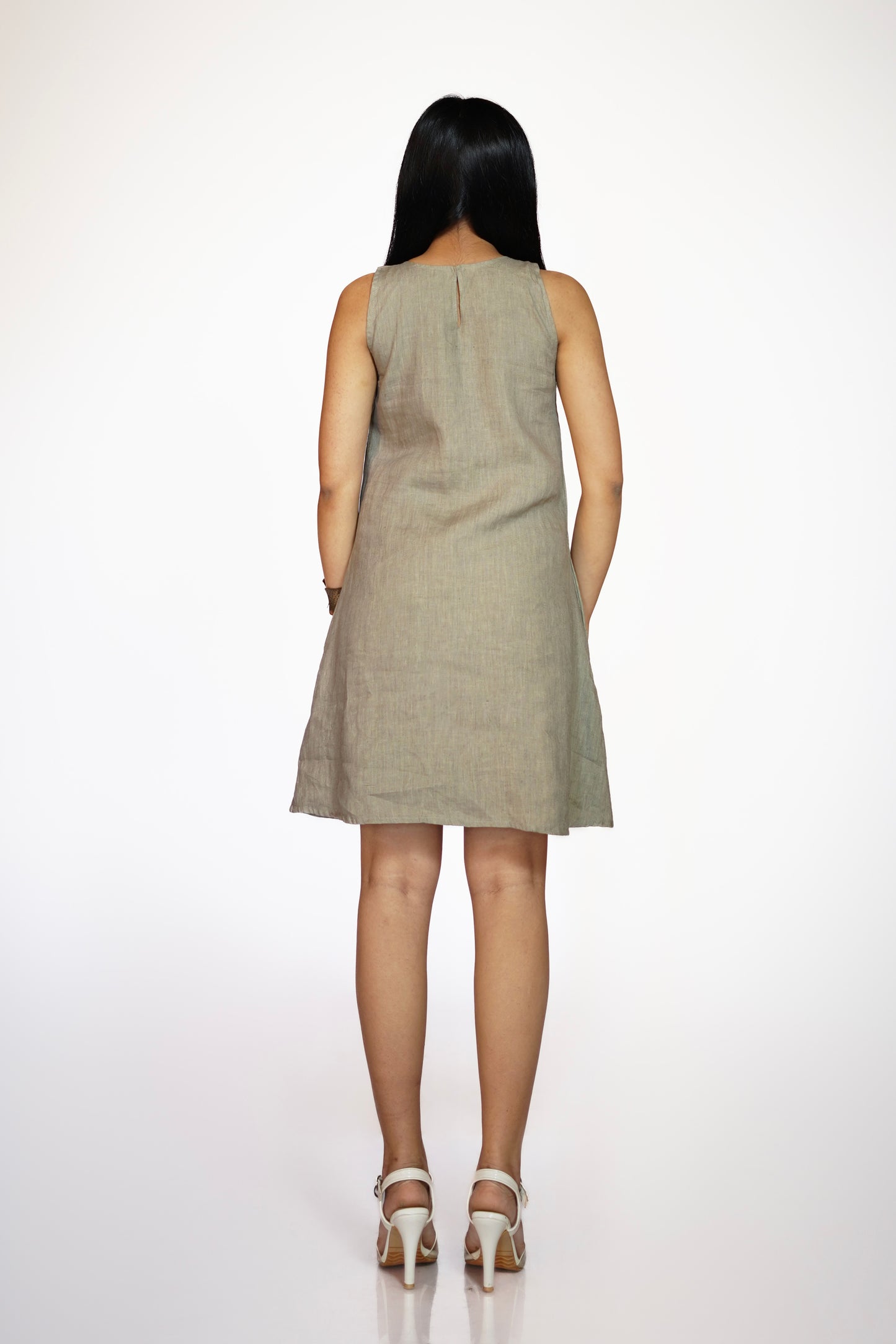 PALASH A-LINE LINEN DRESS